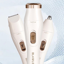 Depiladora Feminina Elétrica 3 em 1 Portátil Recarregável USB à Prova d’Água para Rosto e Corpo M1